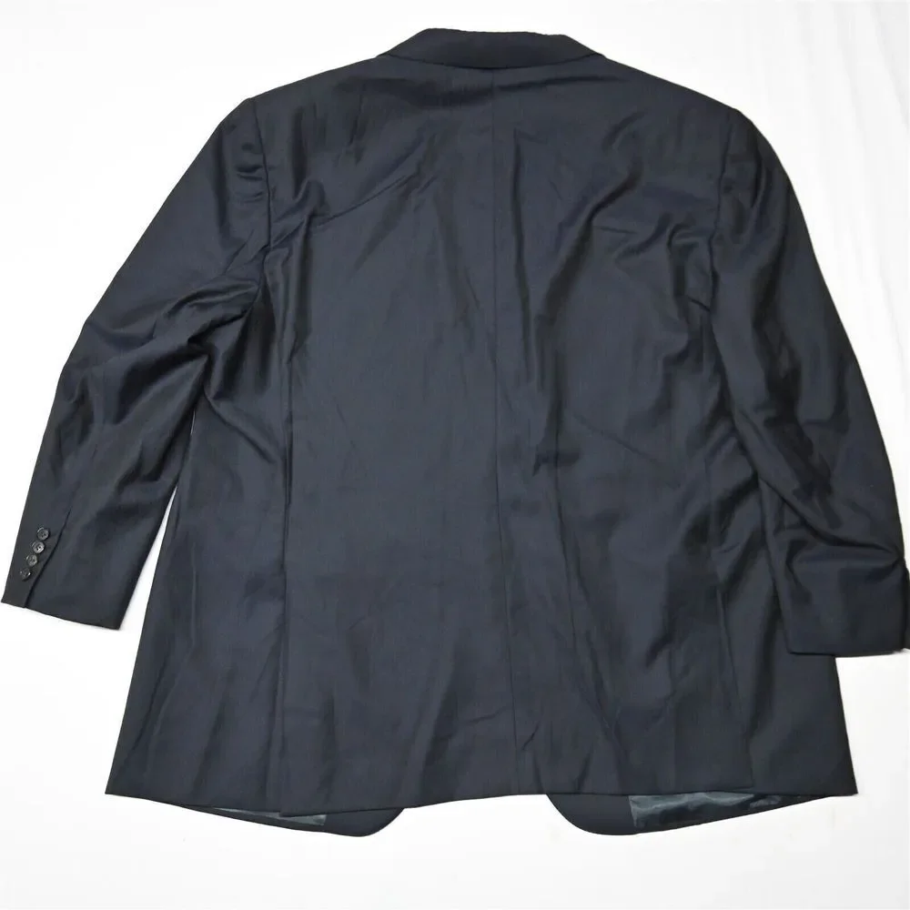 Belvest Stanley‎ Korshak 54R Navy Super 150s Wool Mens Blazer Sport Coat Jacket